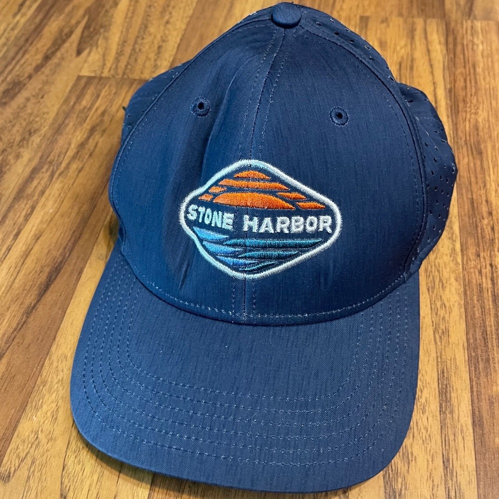 Legacy Stone Harbor Hat Mens OSFA Blue Recycled Polyester Spandex Snapback Cap